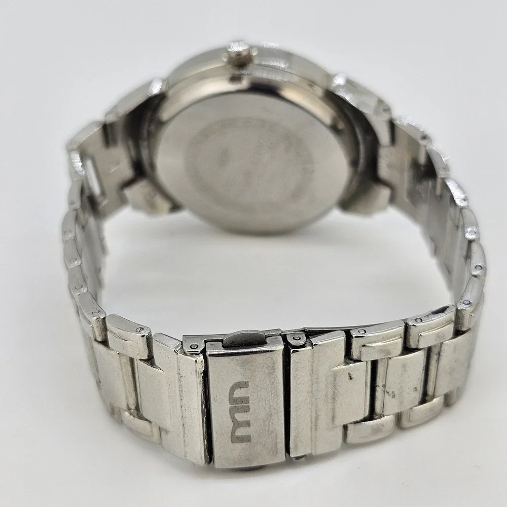 Men's Analog Watch‎ 40MM Black Dial Gray Bracelet Band 7